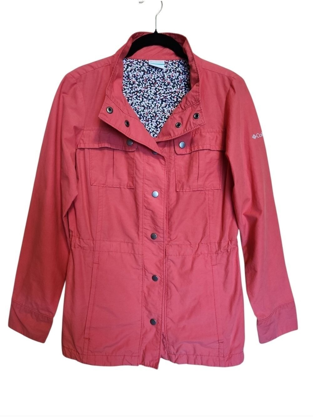 COLUMBIA WOMEN'S LONG SLEEVE LIGHTWEIGHT CORAL UTILITY JACKET SMALL